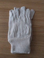1 Cotton Drill Knitwrist Comfort Gloves - White