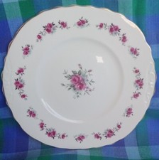 Royal Vale Bone China England Lovely Vintage Roses Eared Cake Plate.
