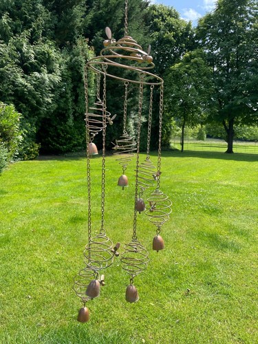 Spiral bee hanging mobile - spiral, with