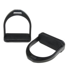 Black Western Stirrups Safety Bendy Horse Riding Equestrian for Kids