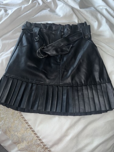 Zara black faux leather - black, mini