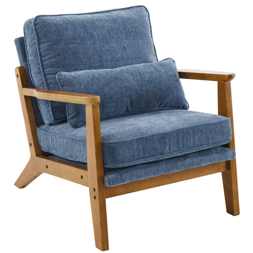 Mid century oak accent chair - mid,