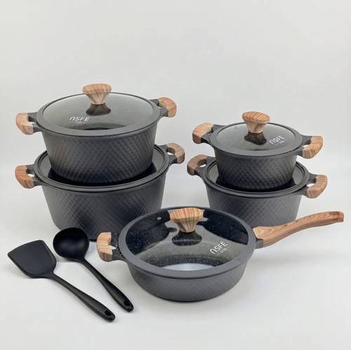 Osfe 12pc granite cookware - granite, set