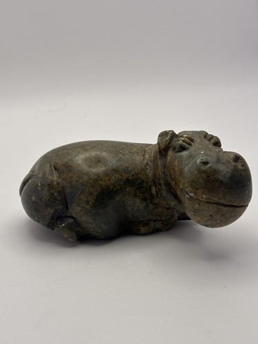 Vintage soapstone hippopotamus
