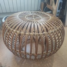 Vintage Mid Century, Franco Albini Lobster Pot foot stool  Rattan. c1950's