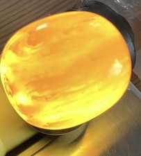Large Marble Butterscotch Egg Yolk Amber Bakelite  Beads 61 grams