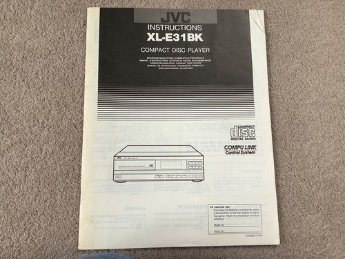 Jvc e31bk compact disc cd - jvc,