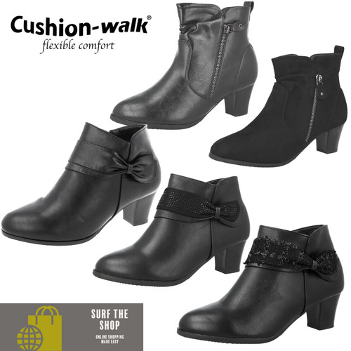 Ladies cushion walk black - ladies,
