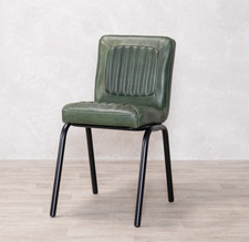PINE GREEN LEATHER DINING