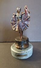 VIENNA FRANZ BERGMAN NAMGREB SIGNED BRONZE NAUGHTY RISQUE DANCER MARBLE STATUE
