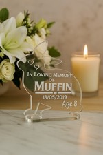 Personalised Engraved Rabbit Pet Memorial Plaque , Grave Mark Loving Memory Cat