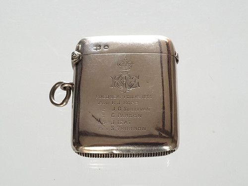 1898 silver vesta case royal - 1898,