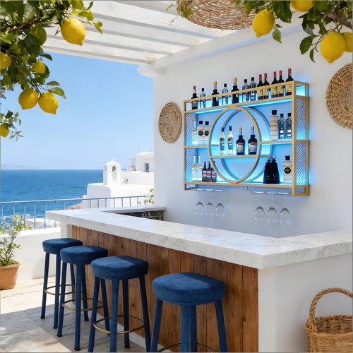 Home led wine rack - wine,