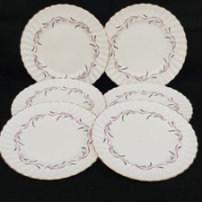 6 x english  bone china Dinner Plates floral pattern