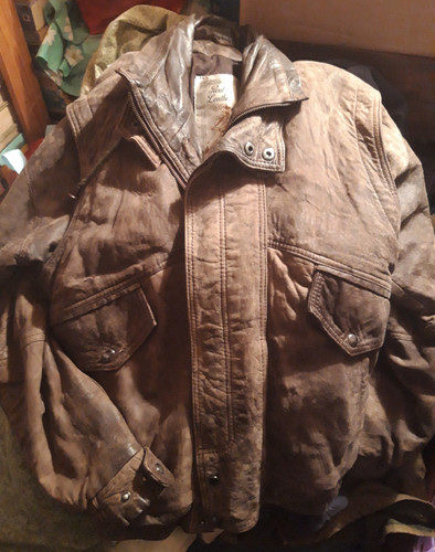 Leather coat man - man, small