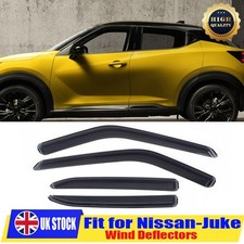 For Nissan Juke 5 Door SUV Wind Sun Rain Guards Deflectors 4Pcs Tinted 2019-2024