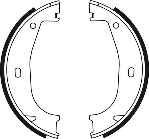 Parking brake shoes - , rear