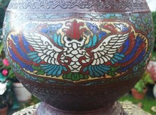 BAT BIRD antique cloisonne