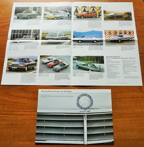 1980 mercedes brochure poster - mercedes,