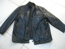 M&S REAL LEATHER COAT XL 44 46
