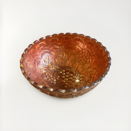 Unmarked amber pressed glass - unmarked,