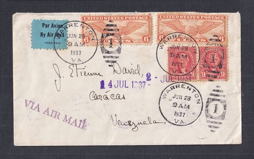 Usa 1937 mixed - 1937, franking