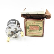 Vintage Pflueger Supreme No. 1573 Fishing Reel. W/ Maroon Box.
