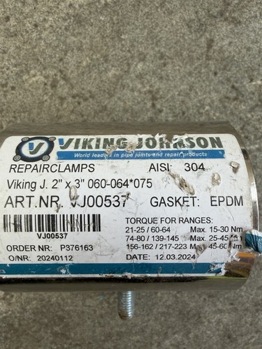 Viking johnson pipe - johnson, repair