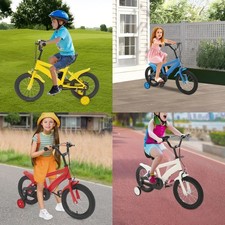 14'' Children's Learning Bicycle Kids Bike Adjustable Seat Dual Brakes for Child