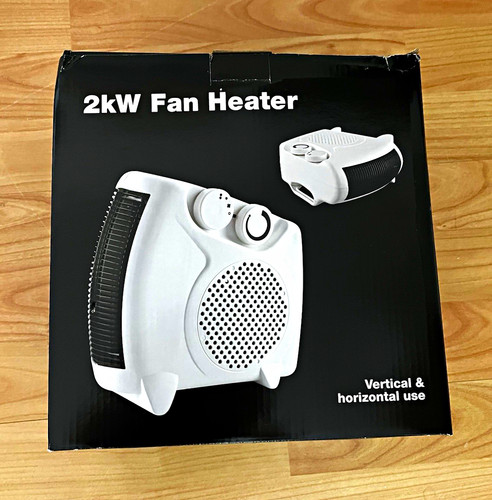 2kw portable fan heater - portable, white
