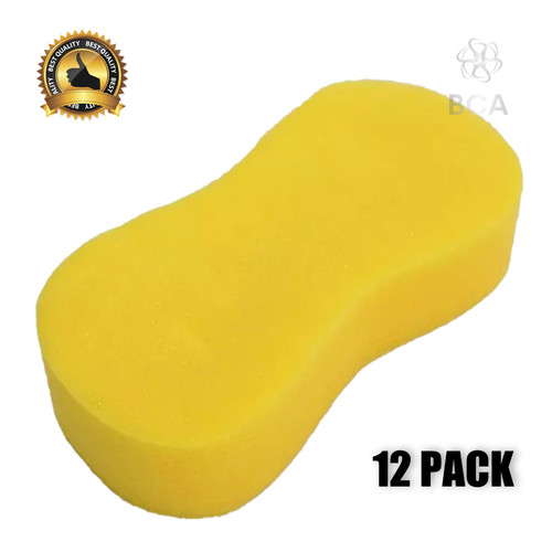 12x jumbo large yellow sponge - large,