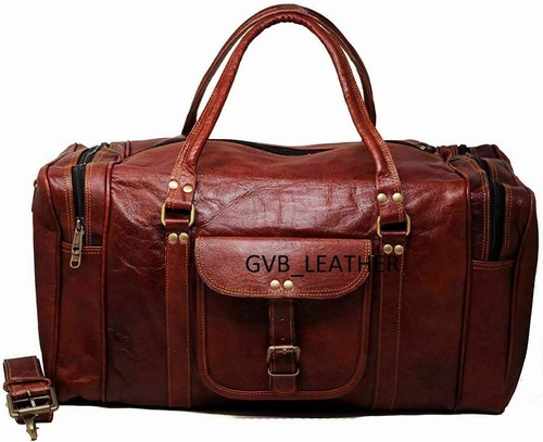 Leather bag vintage travel gym - leather,