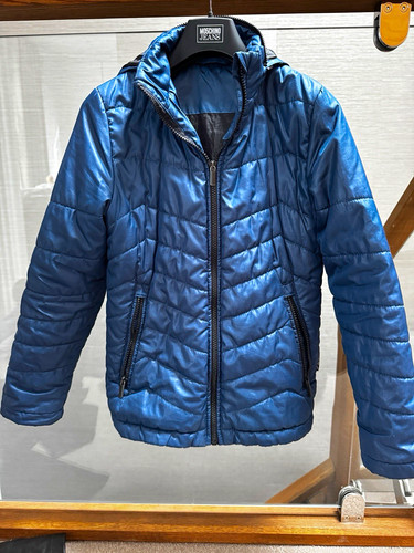 Boys blue quilted puffer - boys,