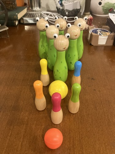 Wooden animal skittles - wooden, and