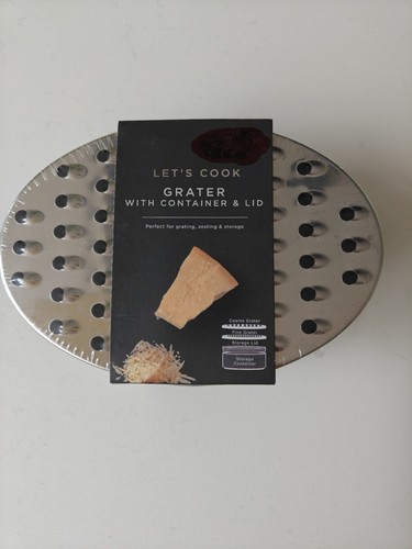 Cheese grater with - cheese, container