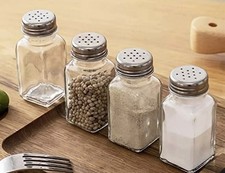 2 pcs Glass Salt and Pepper
