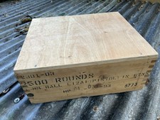 Really Nice British Army Small Wooden 9mm Pistol Ammo Box Great display Item