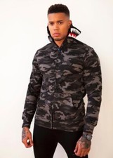 Mens Hoodie Shark Black Medium