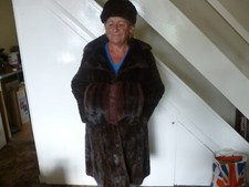 Marshall & Snelgrove London Vintage 60's Real Mink Fur Coat +Matching Hat & Muff
