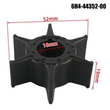 Wheel 6H4-44352-01-00 1 piece 6 blades black rubber 16.10 mm / 0.63 inch