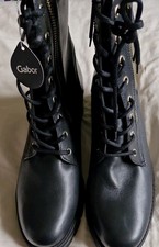 Brand New With Tag Gabor Women's Black Leather Boots UK 7
