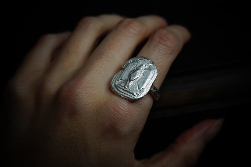 Rustic bird ring - rustic, ring,