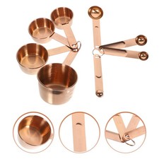 1 Set copper measuring cups of Measuring Spoons and Cups Stainless Steel