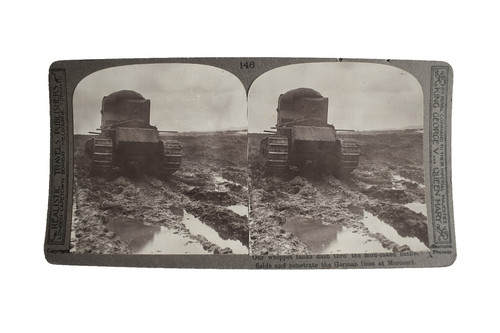 Ww1 stereoview british whippet - ww1,