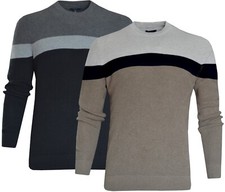Crew Neck Jumper Stripe Colour