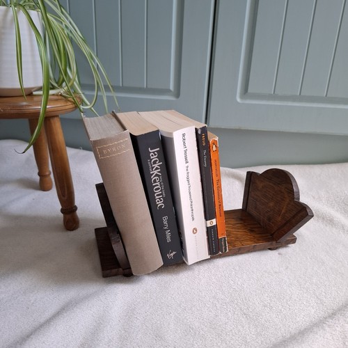 Vintage wooden book trough - vintage,