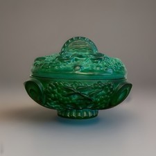 Antique Czech Malachite Green