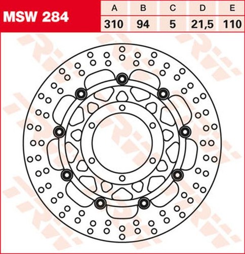 Trw round floating brake - round, rotor