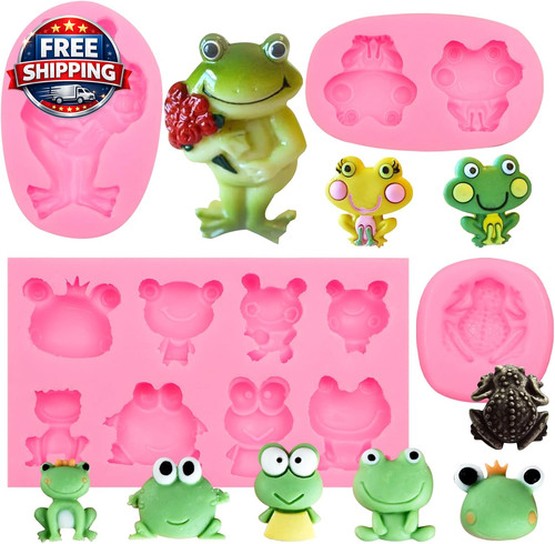 Frogs fondant mold pcs toad - fondant,