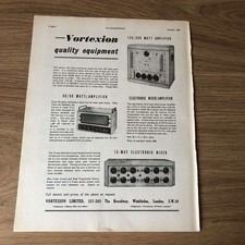 GRAM187 MAGAZINE ADVERT 11X8 VORTEXION 30/50 WATT AMPLIFIER